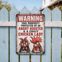 Load image into Gallery viewer, Personalized Metal Farm Sign Unique Gift for Chicken Lovers