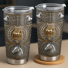 Load image into Gallery viewer, Personalized Horse Lover Tumbler Custom Name 20oz/30oz Gift for Dad