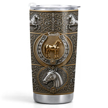 Load image into Gallery viewer, Personalized Horse Lover Tumbler Custom Name 20oz/30oz Gift for Dad