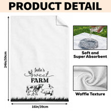 Load image into Gallery viewer, Personalized Farm Kitchen Towel Custom Name Gift for Mom