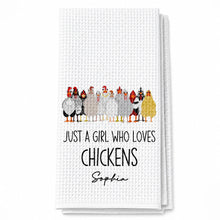 Load image into Gallery viewer, Personalized Kitchen Towel Custom Chickens Gift for Farm Lovers