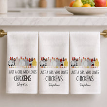 Load image into Gallery viewer, Personalized Kitchen Towel Custom Chickens Gift for Farm Lovers