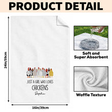 Load image into Gallery viewer, Personalized Kitchen Towel Custom Chickens Gift for Farm Lovers