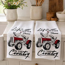 Load image into Gallery viewer, Personalized Kitchen Towel Life Is Better In The Country Farmhouse Gift for Dad