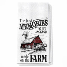 Load image into Gallery viewer, Personalized Farm Themed Kitchen Towel Custom Name Gift