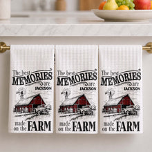 Load image into Gallery viewer, Personalized Farm Themed Kitchen Towel Custom Name Gift