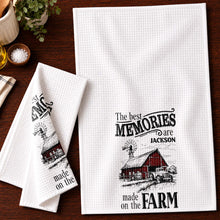 Load image into Gallery viewer, Personalized Farm Themed Kitchen Towel Custom Name Gift