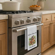 Load image into Gallery viewer, Personalized Farmhouse Kitchen Towel Custom Name Chickens Gift