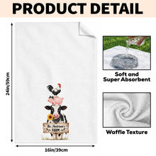 Load image into Gallery viewer, Personalized Farm Kitchen Towel Custom Family Name Gift