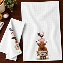 Load image into Gallery viewer, Personalized Farm Kitchen Towel Custom Family Name Gift