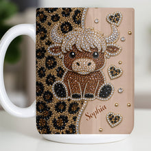 Load image into Gallery viewer, Personalized Highland Cow Coffee Mug Custom Name Gift for Cow Lovers
