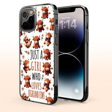 Load image into Gallery viewer, Personalized Clear Phone Case with Highland Cows and Flowers for Her
