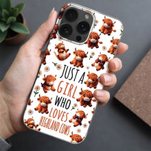 Load image into Gallery viewer, Personalized Clear Phone Case with Highland Cows and Flowers for Her