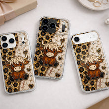 Load image into Gallery viewer, Personalized Clear Phone Case Cute Highland Cow Gift for Farm Lovers