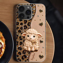 Load image into Gallery viewer, Personalized Cute Sheep Clear Phone Case Custom Name Gift