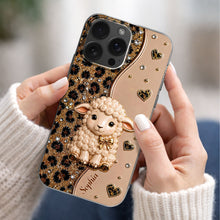 Load image into Gallery viewer, Personalized Cute Sheep Clear Phone Case Custom Name Gift