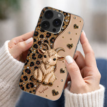 Load image into Gallery viewer, Personalized Clear Phone Case Cute Goat Leopard Print Gift