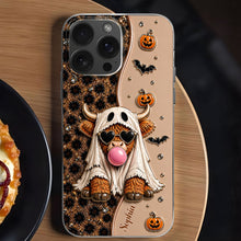 Load image into Gallery viewer, Personalized Clear Phone Case Cute Ghost Highland Cow Gift