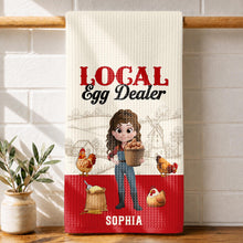 Load image into Gallery viewer, Personalized Kitchen Towel Custom Name Chicken Lover Gift