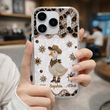 Load image into Gallery viewer, Personalized Clear Phone Case Cowboy Goose Sparkle Gift