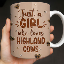 Load image into Gallery viewer, Personalized Highland Cow Coffee Mug Custom Name Gift for Animal Lovers