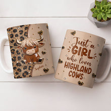 Load image into Gallery viewer, Personalized Highland Cow Coffee Mug Custom Name Gift for Animal Lovers