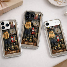 Load image into Gallery viewer, Personalized Clear Phone Case Custom Name Firefighter Gift