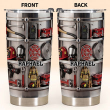 Load image into Gallery viewer, Personalized Firefighter Stainless Steel Tumbler 20oz Gift for Dad