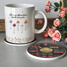 Load image into Gallery viewer, Personalized Firefighter Ceramic Coaster Custom Name Gift