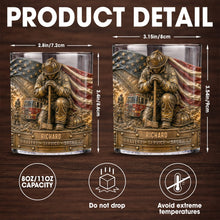 Load image into Gallery viewer, Personalized Whiskey Glass Custom Name Firefighter Gift for Dad