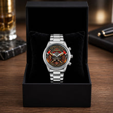 Load image into Gallery viewer, Personalized Firefighter Men's Watch Custom Name Gift for Dad