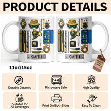 Load image into Gallery viewer, Personalized Fishing Mug Custom Name Gift for Dad Fishing Enthusiasts