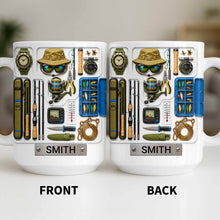 Load image into Gallery viewer, Personalized Fishing Mug Custom Name Gift for Dad Fishing Enthusiasts
