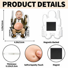 Load image into Gallery viewer, Personalized Squishy Acrylic Fridge Magnet Fishing Gift for Dad