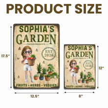 Load image into Gallery viewer, Personalized Metal Sign Garden Decor Custom Name Gift for Mom