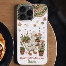 Load image into Gallery viewer, Personalized Clear Phone Case Custom Name Duck Floral Gift