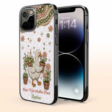 Load image into Gallery viewer, Personalized Clear Phone Case Custom Name Duck Floral Gift
