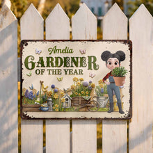 Load image into Gallery viewer, Personalized Gardener Metal Sign Custom Name Gift for Mom