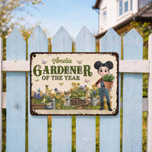Load image into Gallery viewer, Personalized Gardener Metal Sign Custom Name Gift for Mom