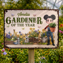 Load image into Gallery viewer, Personalized Gardener Metal Sign Custom Name Gift for Mom