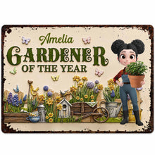 Load image into Gallery viewer, Personalized Gardener Metal Sign Custom Name Gift for Mom