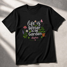 Load image into Gallery viewer, Personalized Unisex T-Shirt & Hoodie Life in the Garden Gift for Mom
