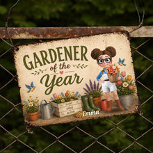 Load image into Gallery viewer, Personalized Metal Sign for Gardener Custom Name Decor Gift
