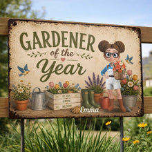 Load image into Gallery viewer, Personalized Metal Sign for Gardener Custom Name Decor Gift