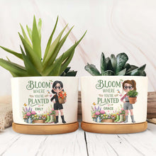 Load image into Gallery viewer, Personalized Ceramic Plant Pot Custom Name Gift for Mom