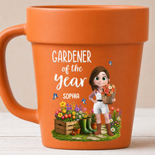 Load image into Gallery viewer, Personalized Plant Pot Ceramic Mug Custom Gardening Gift for Mom