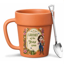 Load image into Gallery viewer, Personalized Flower Pot Mug Custom Gift for Gardeners
