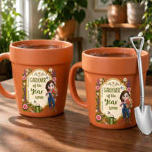 Load image into Gallery viewer, Personalized Flower Pot Mug Custom Gift for Gardeners