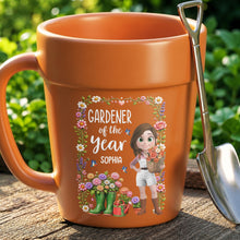 Load image into Gallery viewer, Personalized Plant Pot Ceramic Mug Custom Art Gift for Gardeners