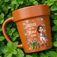 Load image into Gallery viewer, Personalized Plant Pot Ceramic Mug Custom Art Gift for Gardeners